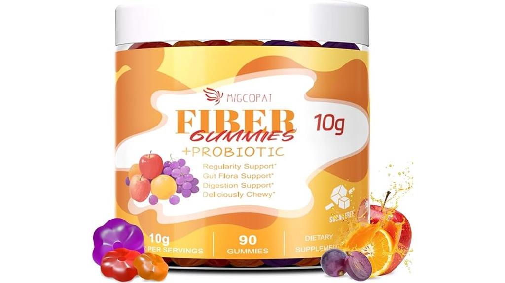 10g fiber gummies with probiotics