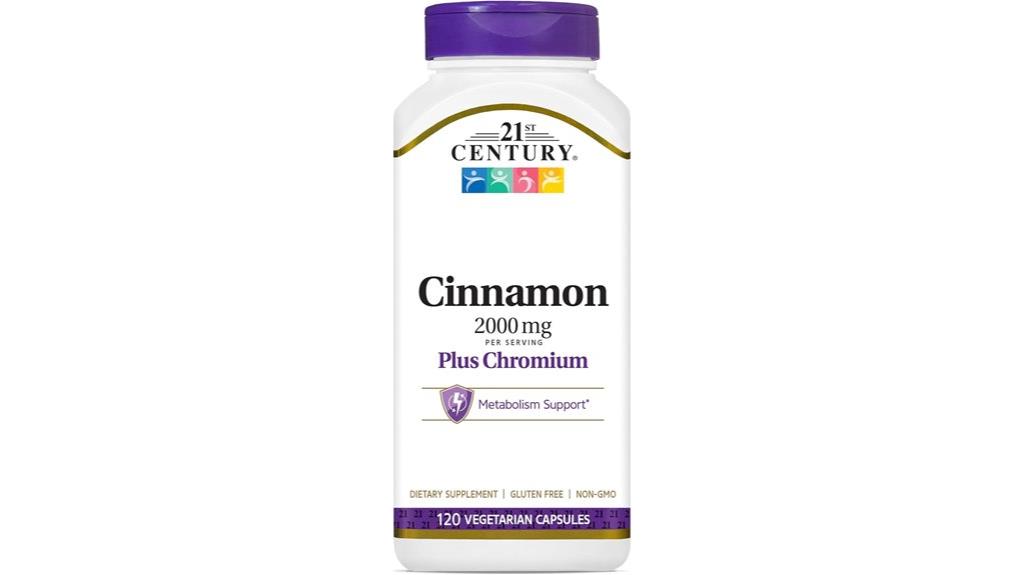 21st century cinnamon chromium vegetarian capsules