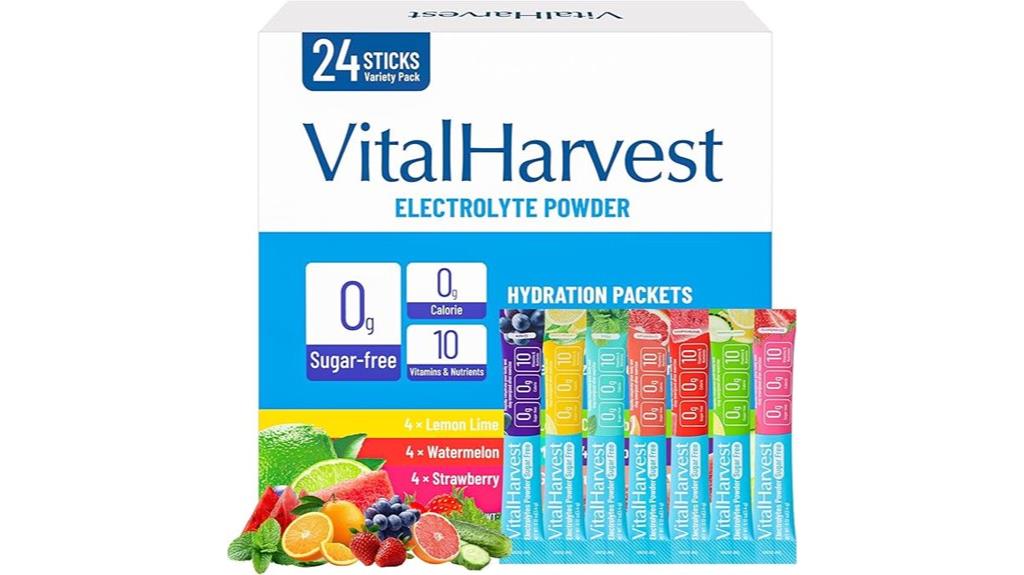 24 sticks electrolyte packets sugar free