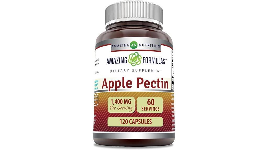 amazing formulas apple pectin 1400 mg 120 capsules