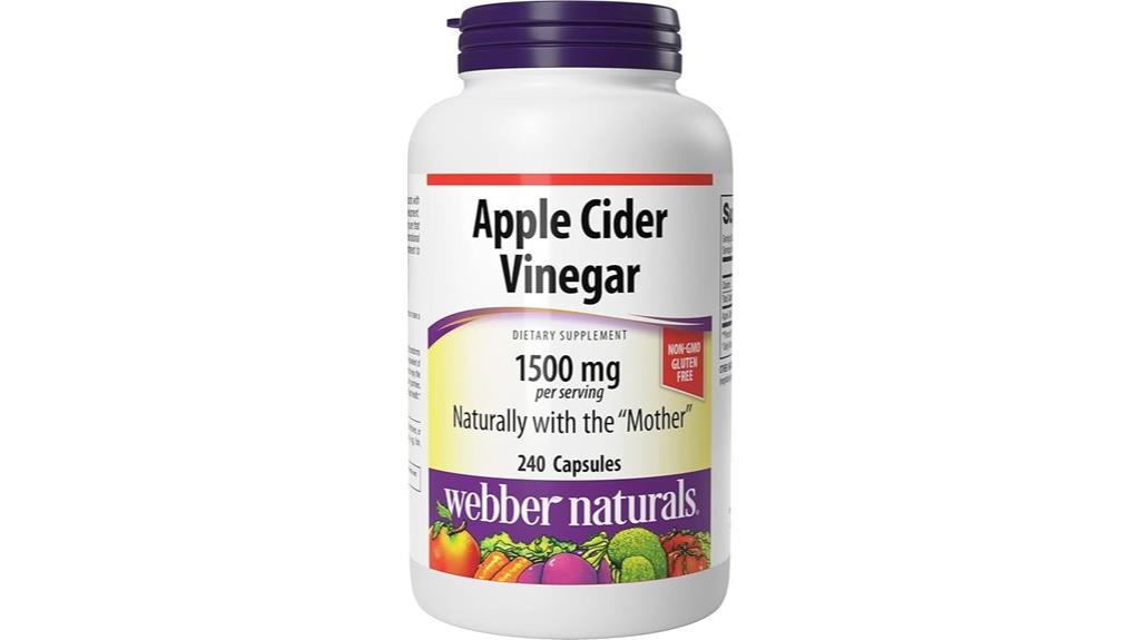 apple cider vinegar capsules with the mother