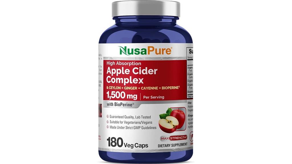 apple cider vinegar complex 1500 mg
