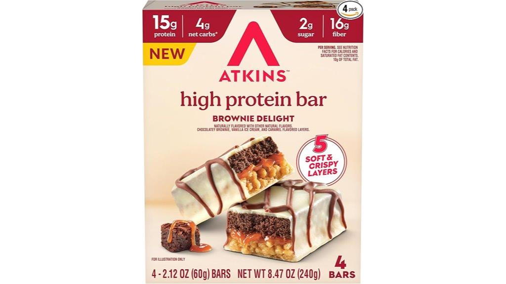 atkins brownie delight protein bars