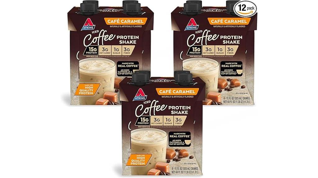 atkins caf caramel shake 12 count