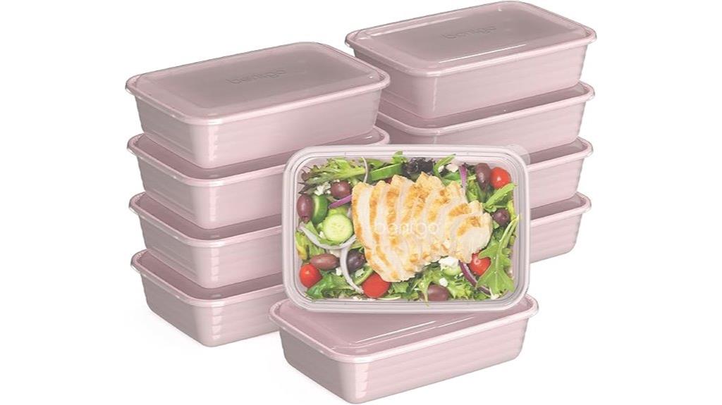 bentgo meal prep containers blush pink