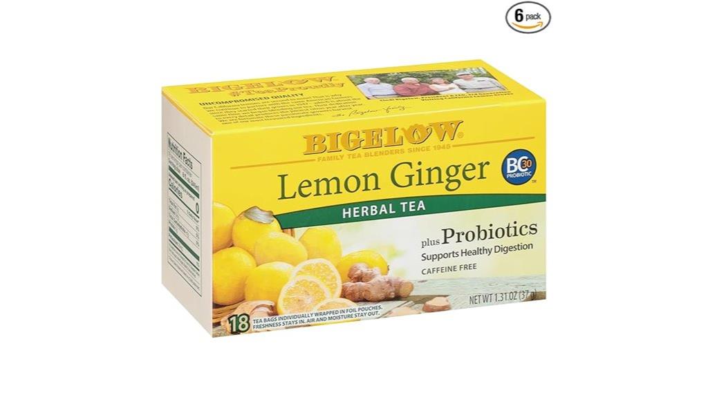 bigelow lemon ginger probiotics tea