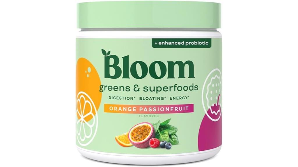bloom nutrition greens powder with digestive enzymes and probiotics