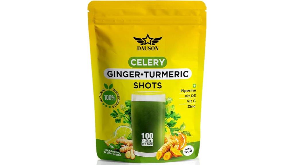 celery ginger turmeric power shot