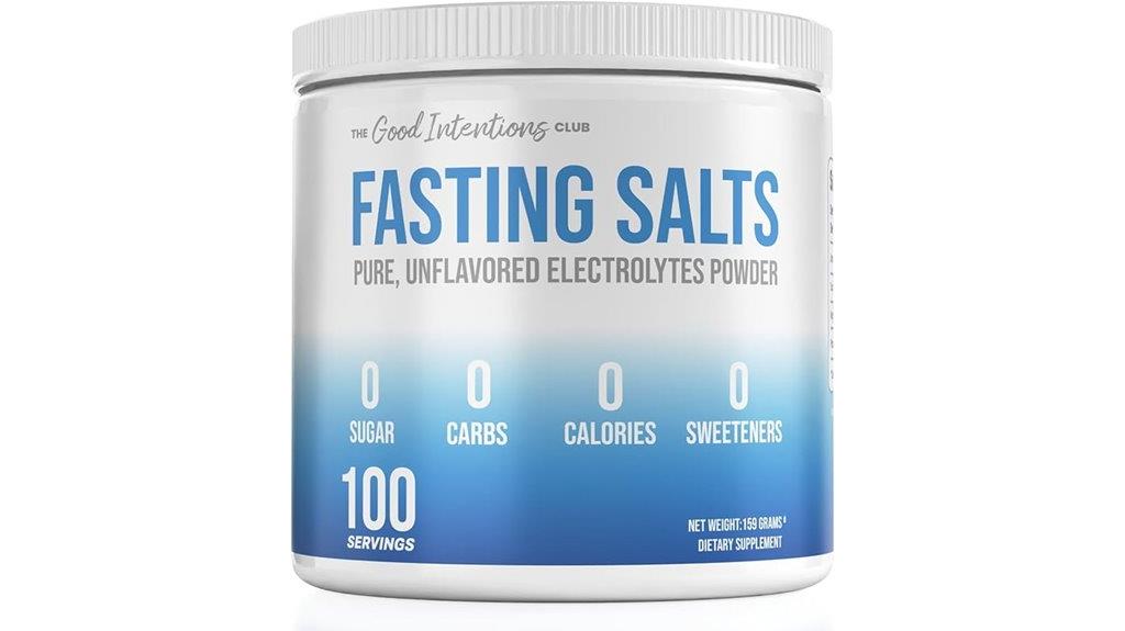 fasting electrolytes powder servings