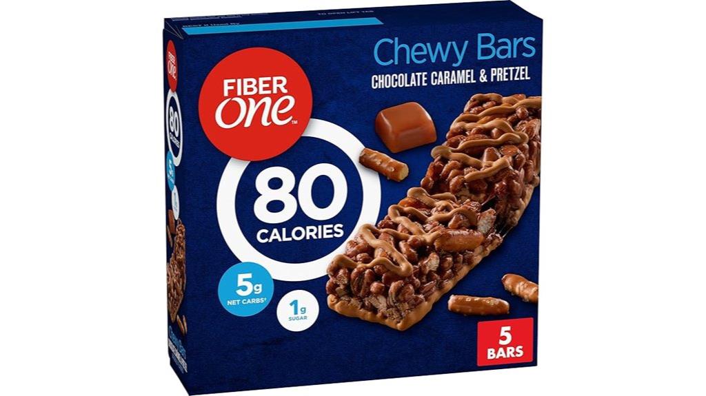 fiber one chewy snack bars chocolate caramel pretzel