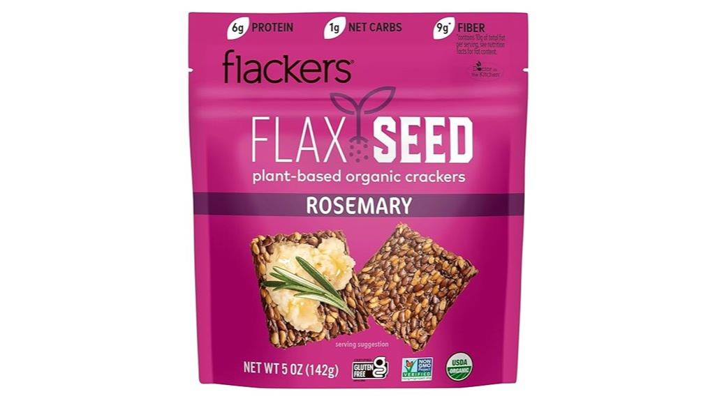 flackers rosemary flaxseed crackers