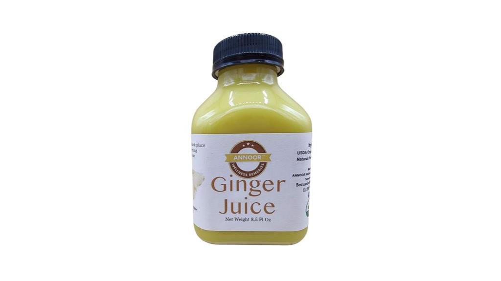 ginger juice concentrate bottle