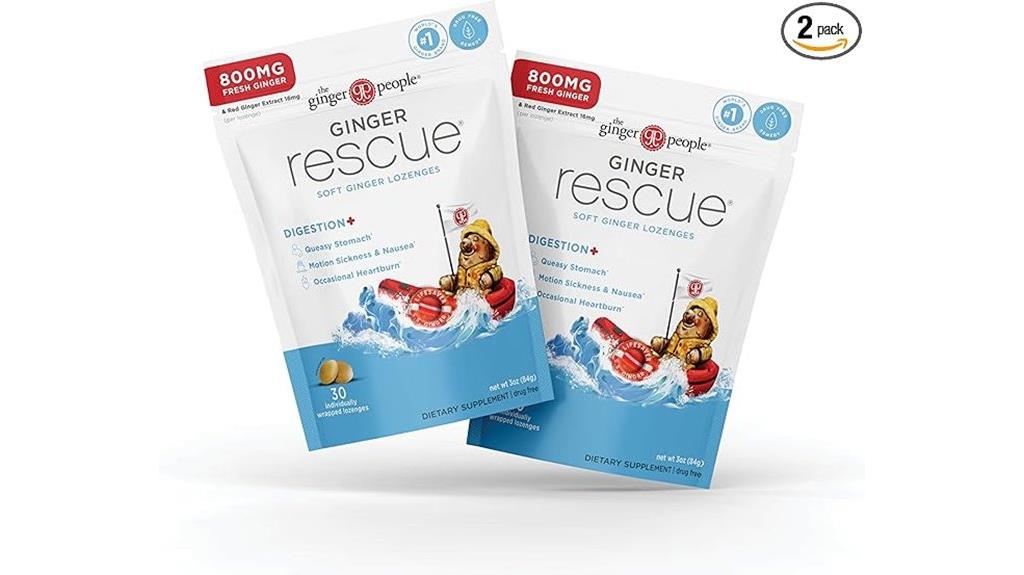 ginger rescue digestive lozenges 800mg