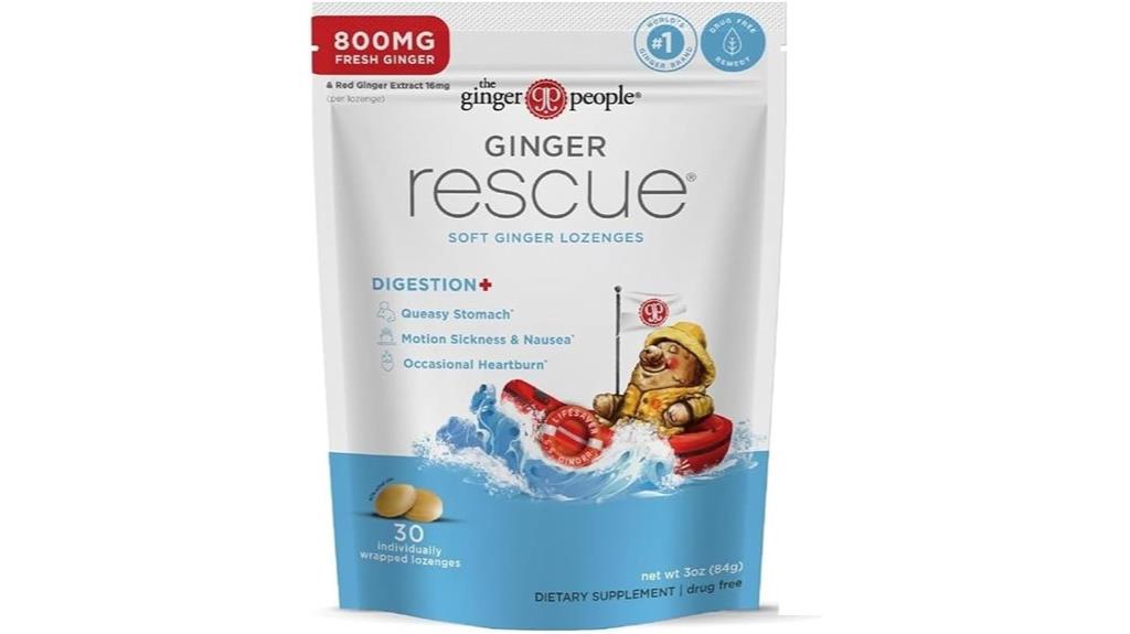 ginger rescue digestive lozenges 800mg