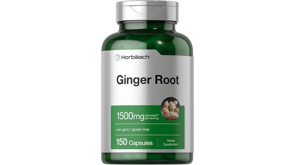 ginger root capsules 1500mg