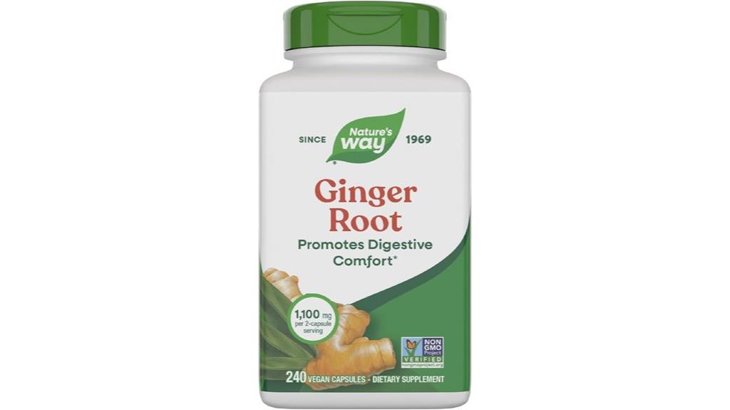 ginger root capsules 550 mg