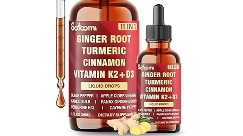 ginger root liquid supplement with vitamins