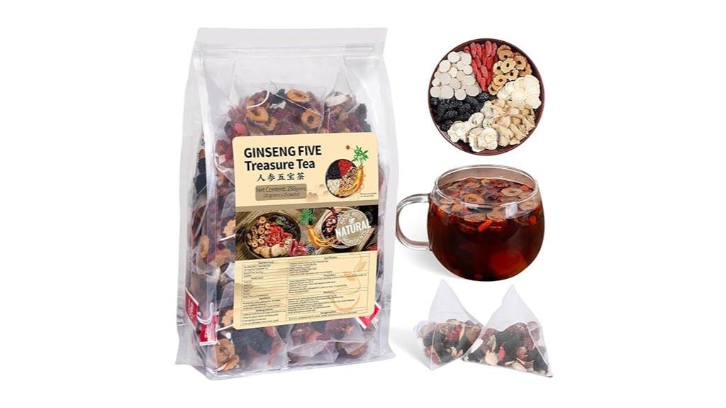ginseng five treasures tea