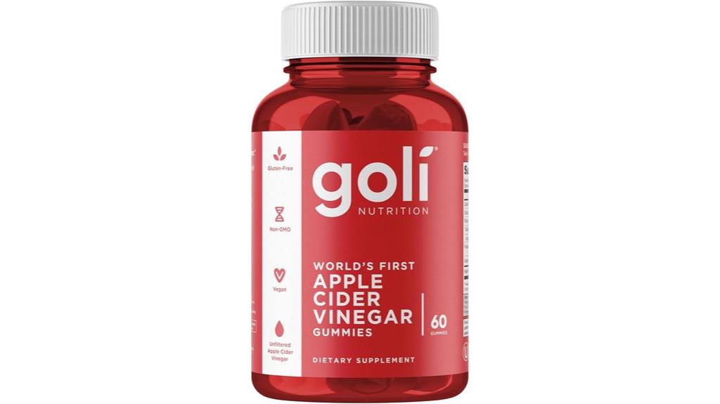 goli apple cider vinegar gummy vitamins