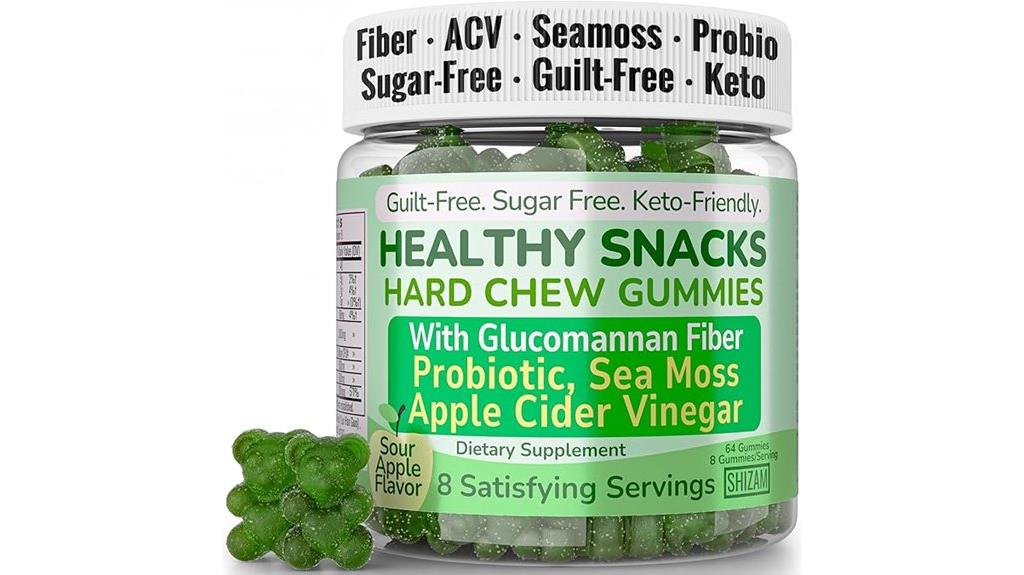high fiber keto gummy snacks