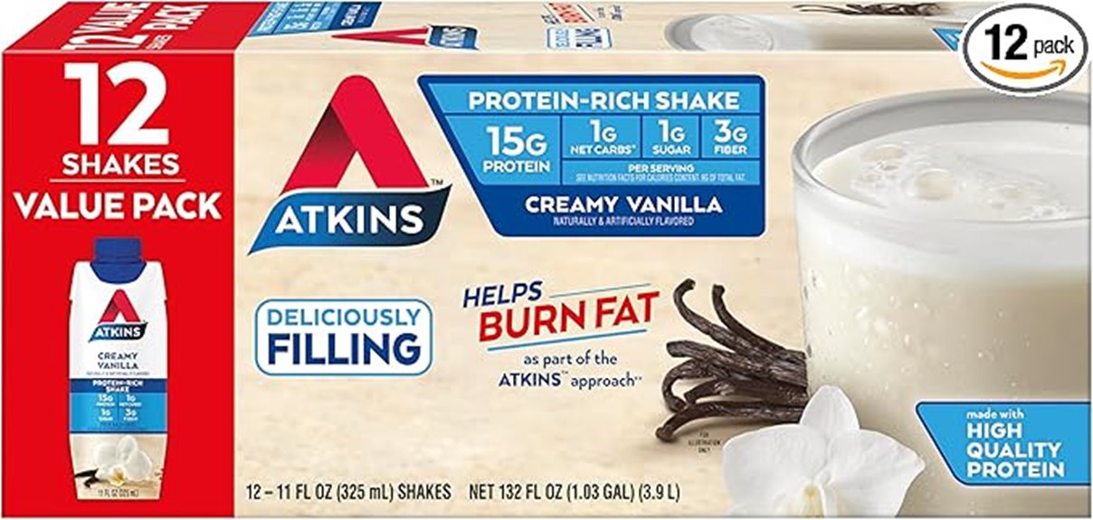 high protein vanilla shake bottle