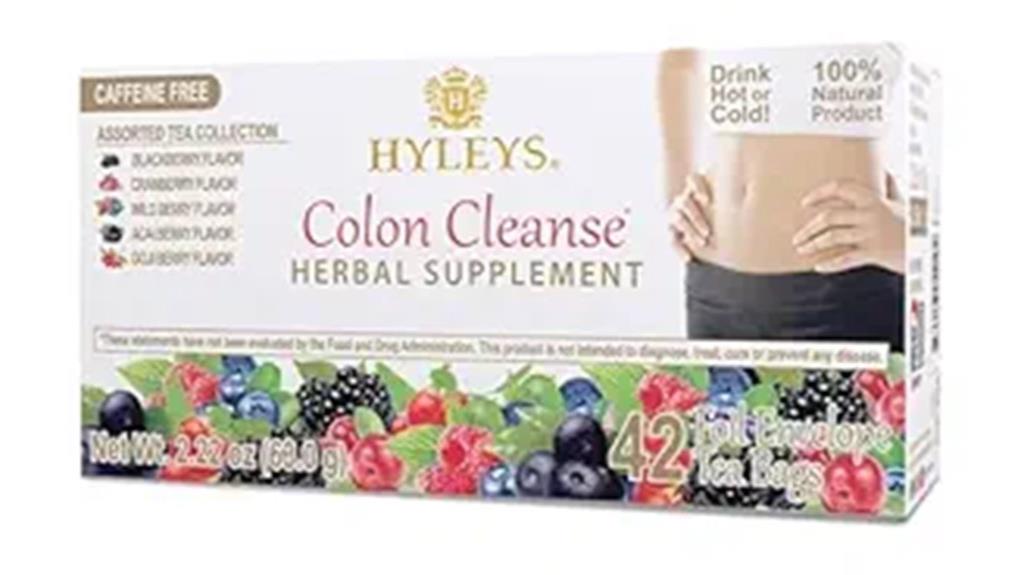 hyleys colon cleanse tea assorted flavors 42 bags