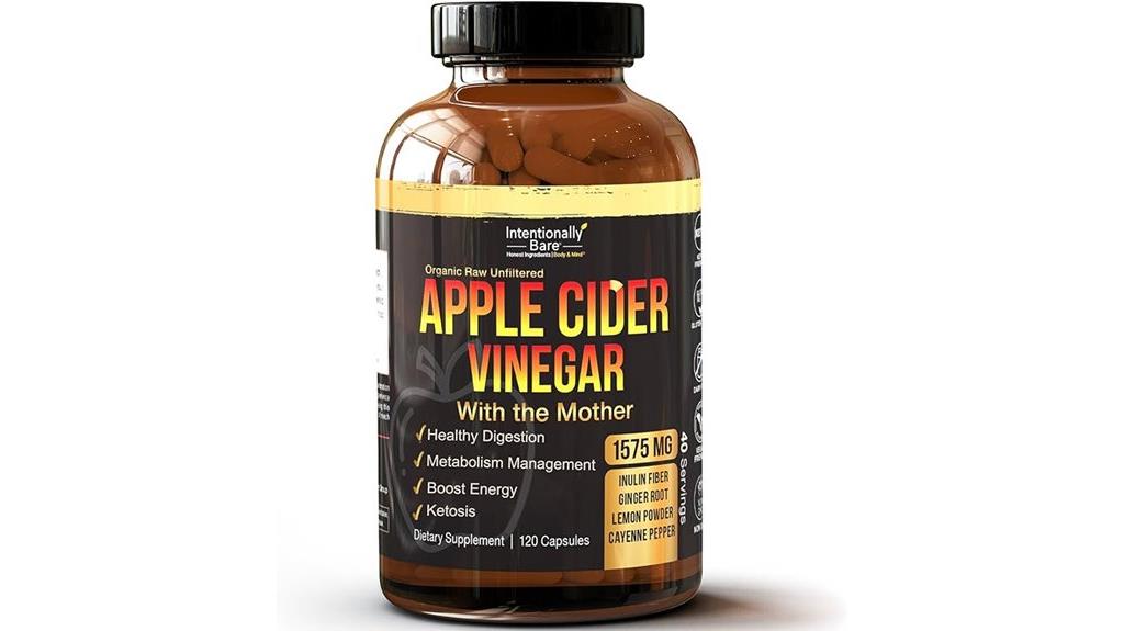 intentionally bare apple cider vinegar
