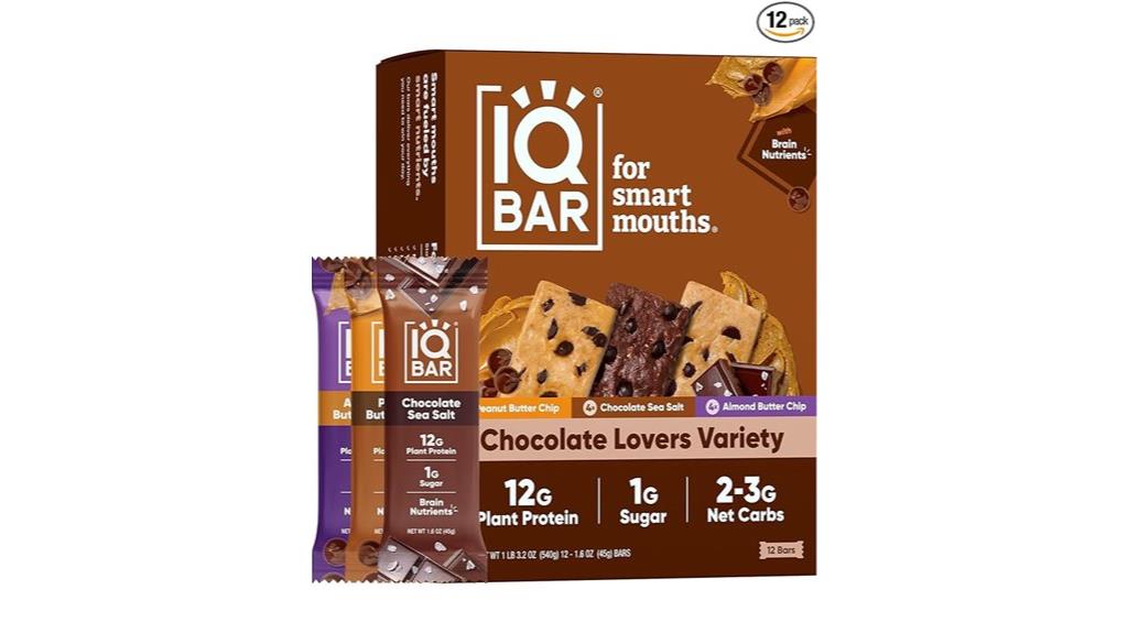 iqbar plant protein bars chocolate lovers