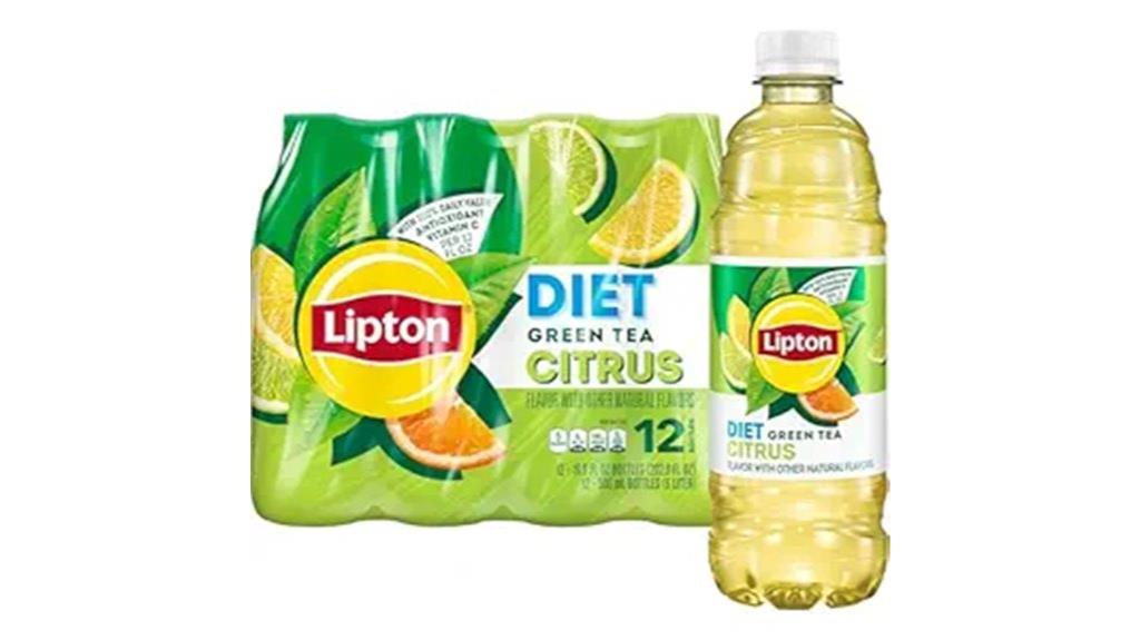 lipton diet green tea citrus flavor bottles pack