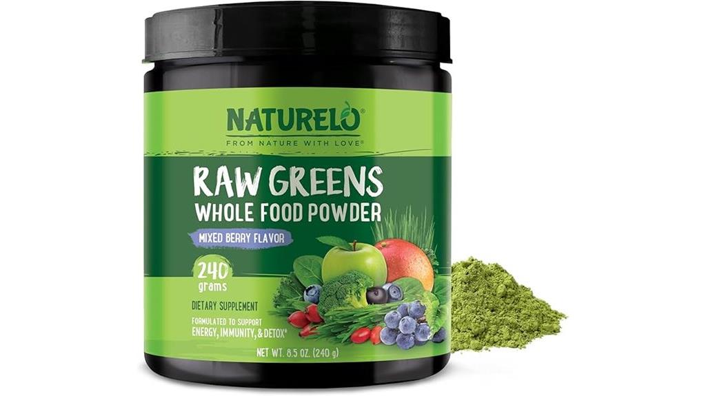 naturelo greens powder mixed berry