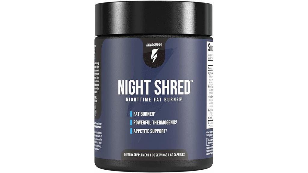 night shred fat burner sleep support