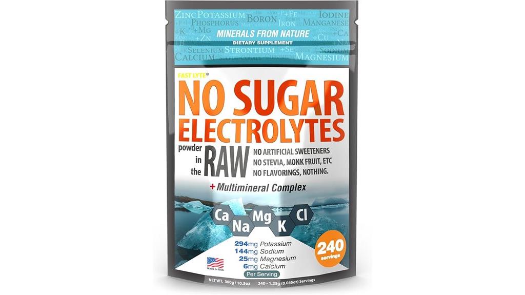 no sugar electrolytes powder