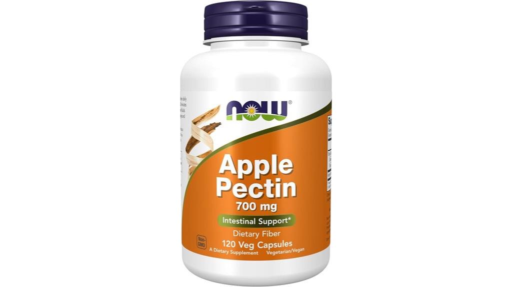 now foods apple pectin dietary fiber intestinal support capsules