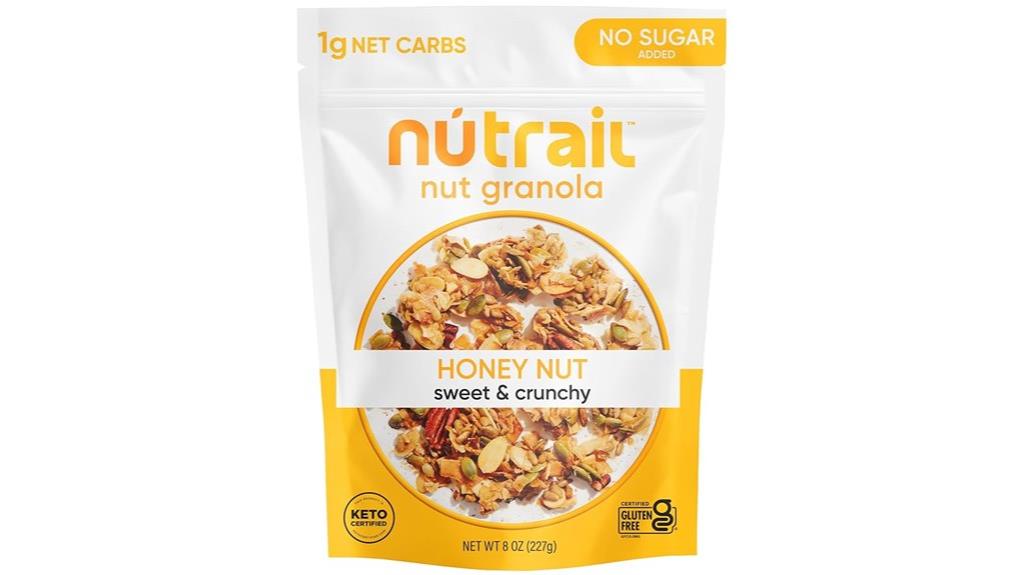 nutrail honey nut granola keto friendly gluten free grain free