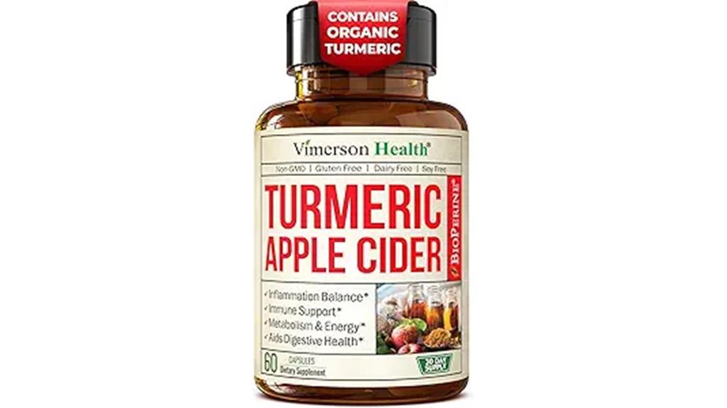 organic apple cider vinegar with turmeric ginger
