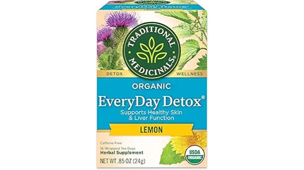 organic everyday detox lemon tea
