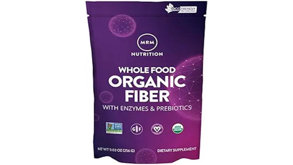 organic fiber with enzymes and prebiotics