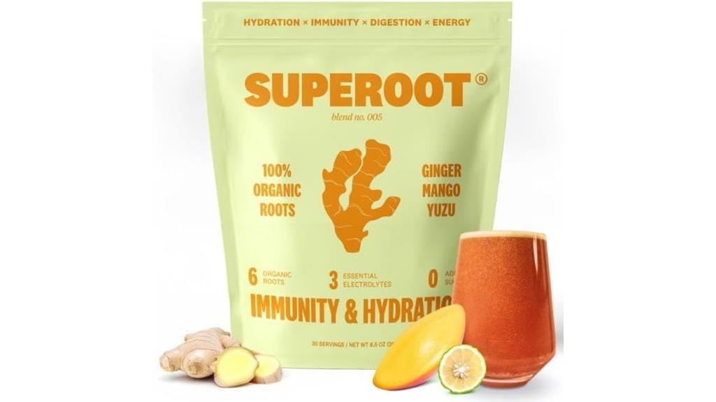 organic ginger turmeric electrolyte powder