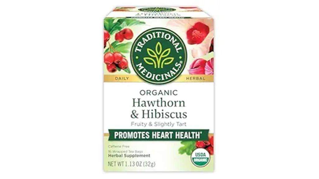 organic hawthorn hibiscus tea bags