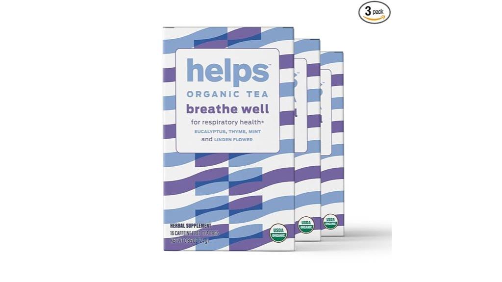 organic herbal tea for breathing relief