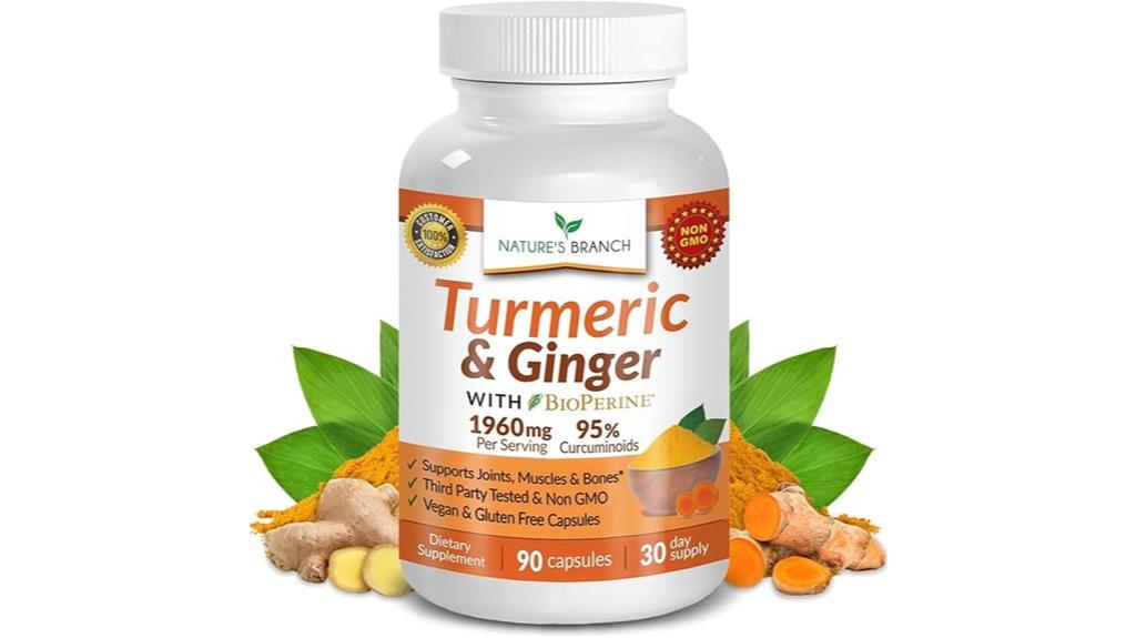 organic turmeric curcumin supplement with bioperine