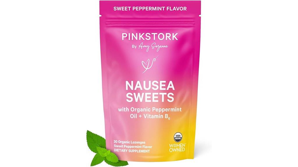 pink stork peppermint sweets