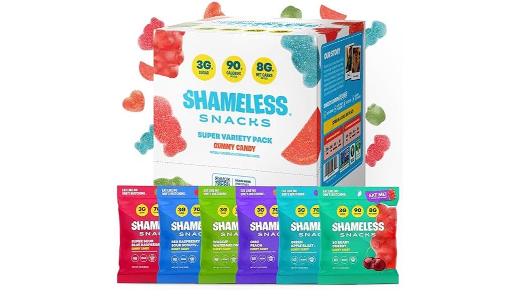 shameless snacks keto gummies pack