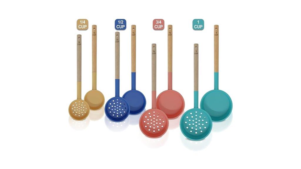 silicone serving spoons set