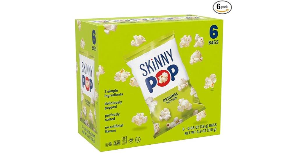 skinnypop popcorn original sixpack