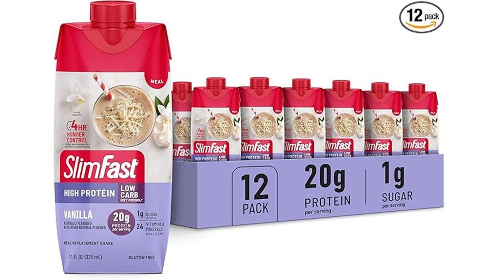 slimfast protein shake vanilla 12
