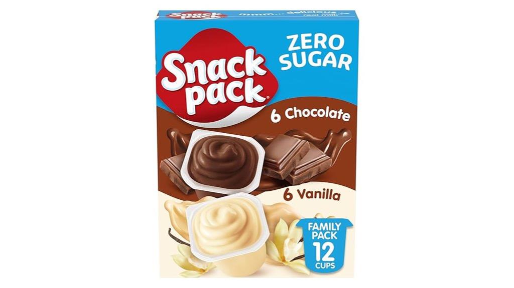 snack pack pudding cups zero sugar