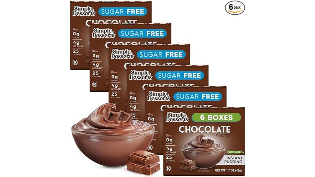 sugar free chocolate pudding packs