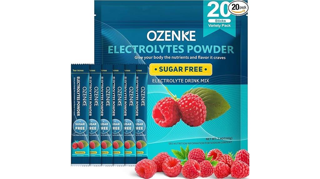 sugar free electrolyte hydration packets raspberry