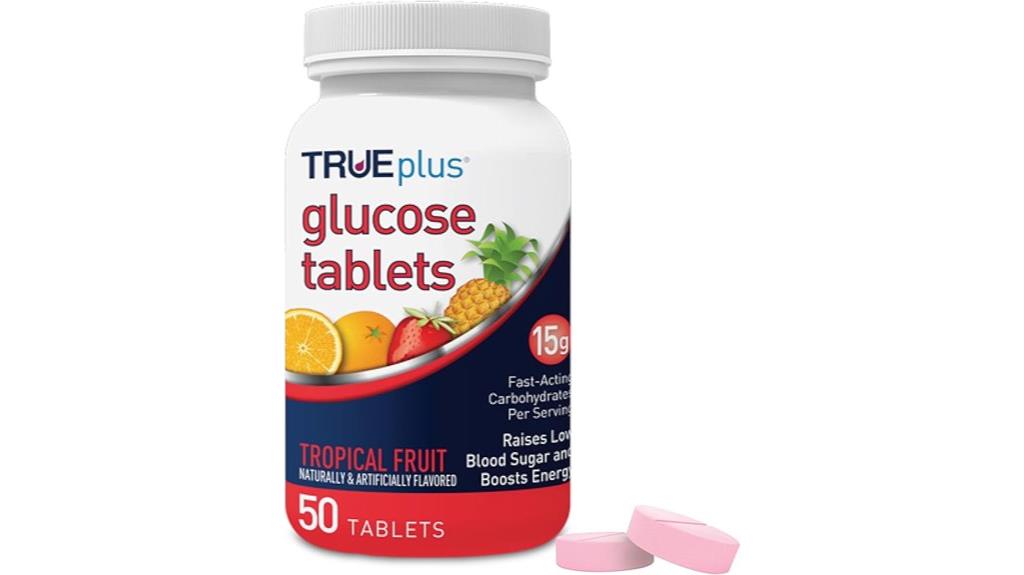 trueplus tropical fruit glucose tablets